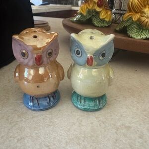 Ceramic Owl Salt and Pepper Shakers